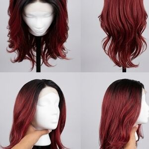 Stylish Red Ombre Wig for Women